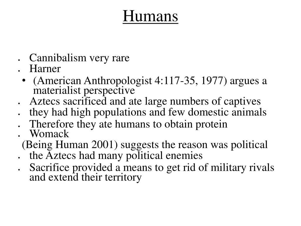 humans