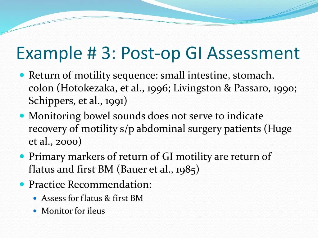 example 3 post op gi assessment