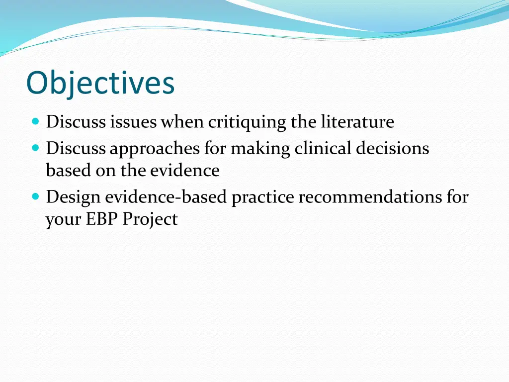 objectives