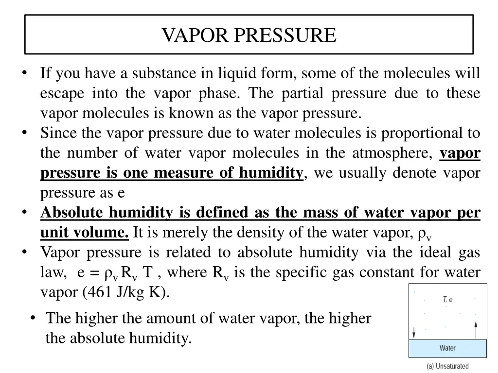 vapor pressure