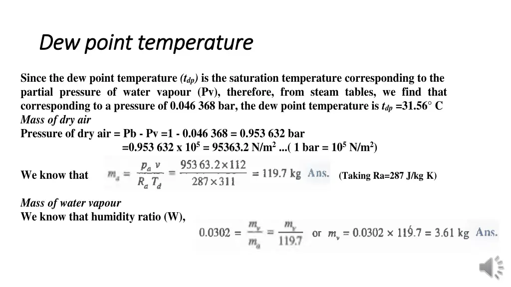 dew point temperature dew point temperature