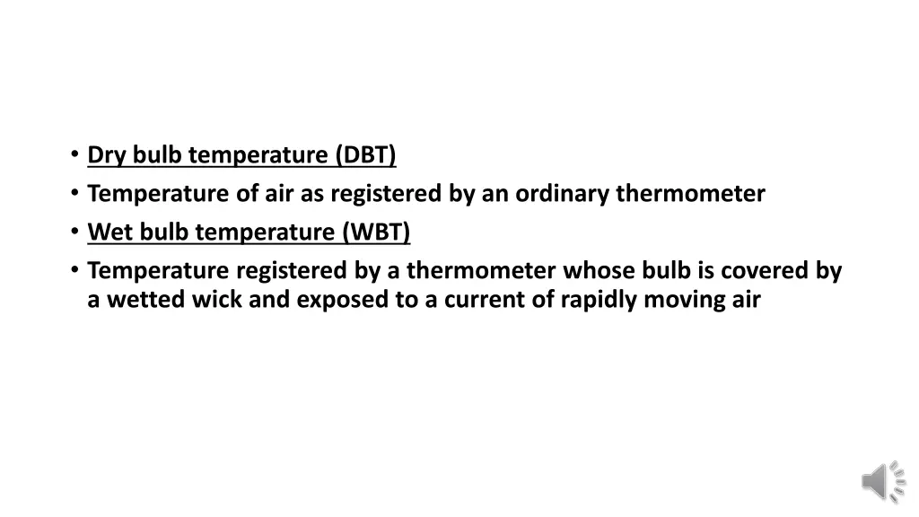 dry bulb temperature dbt temperature