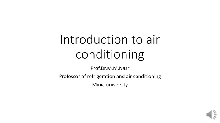 introduction to air conditioning