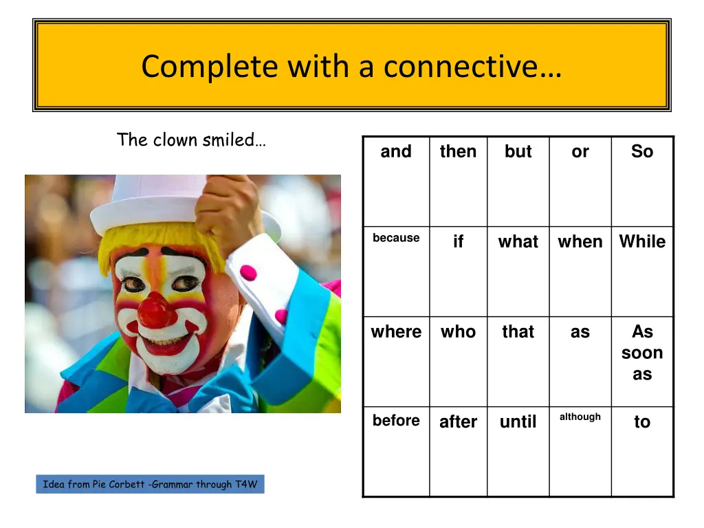 complete with a connective
