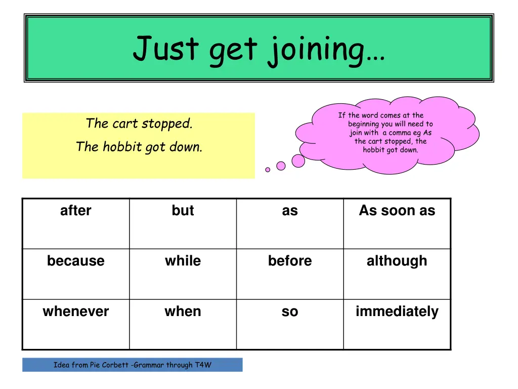 just get joining