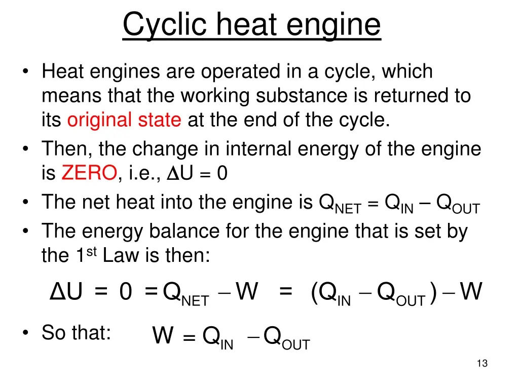 cyclic heat engine