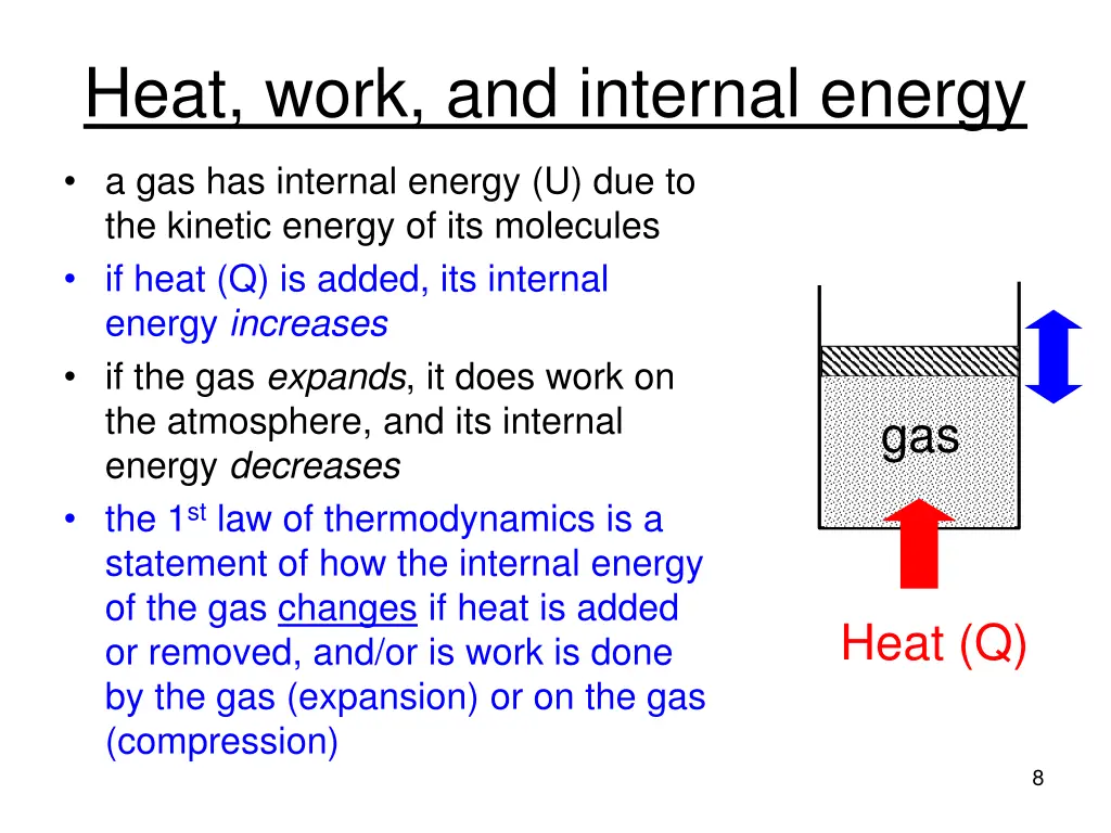 heat work and internal energy