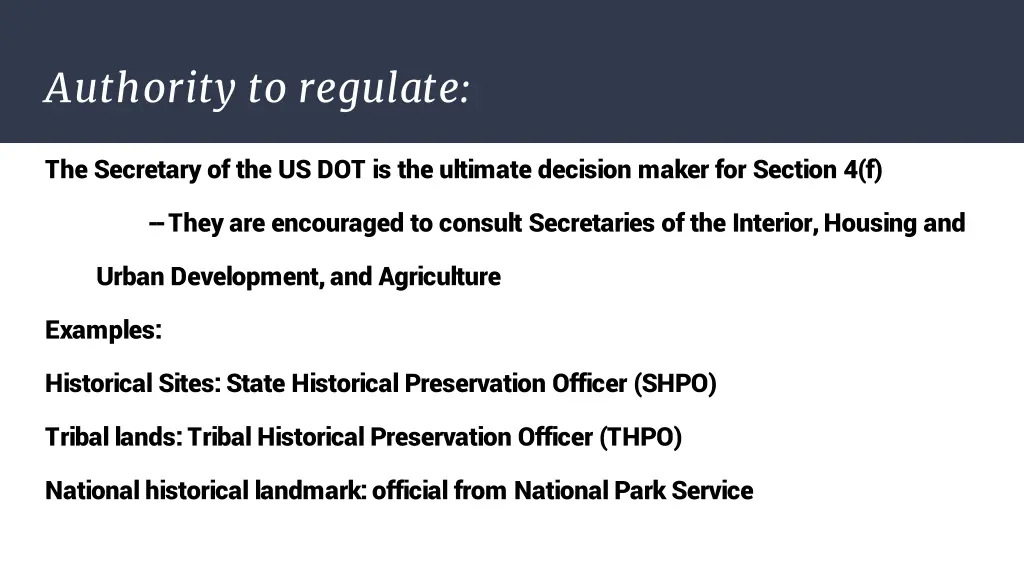 authority to regulate
