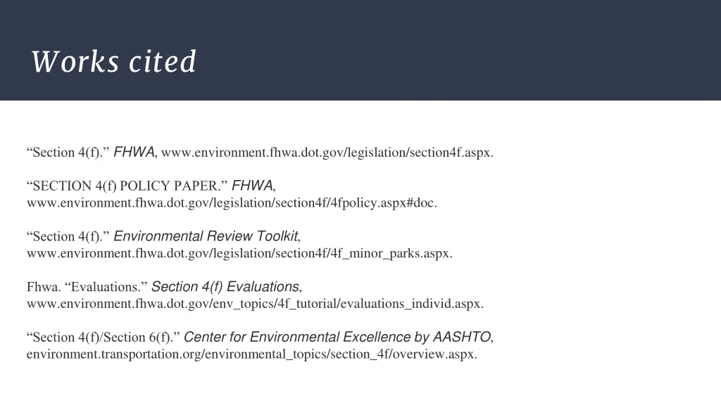 works cited