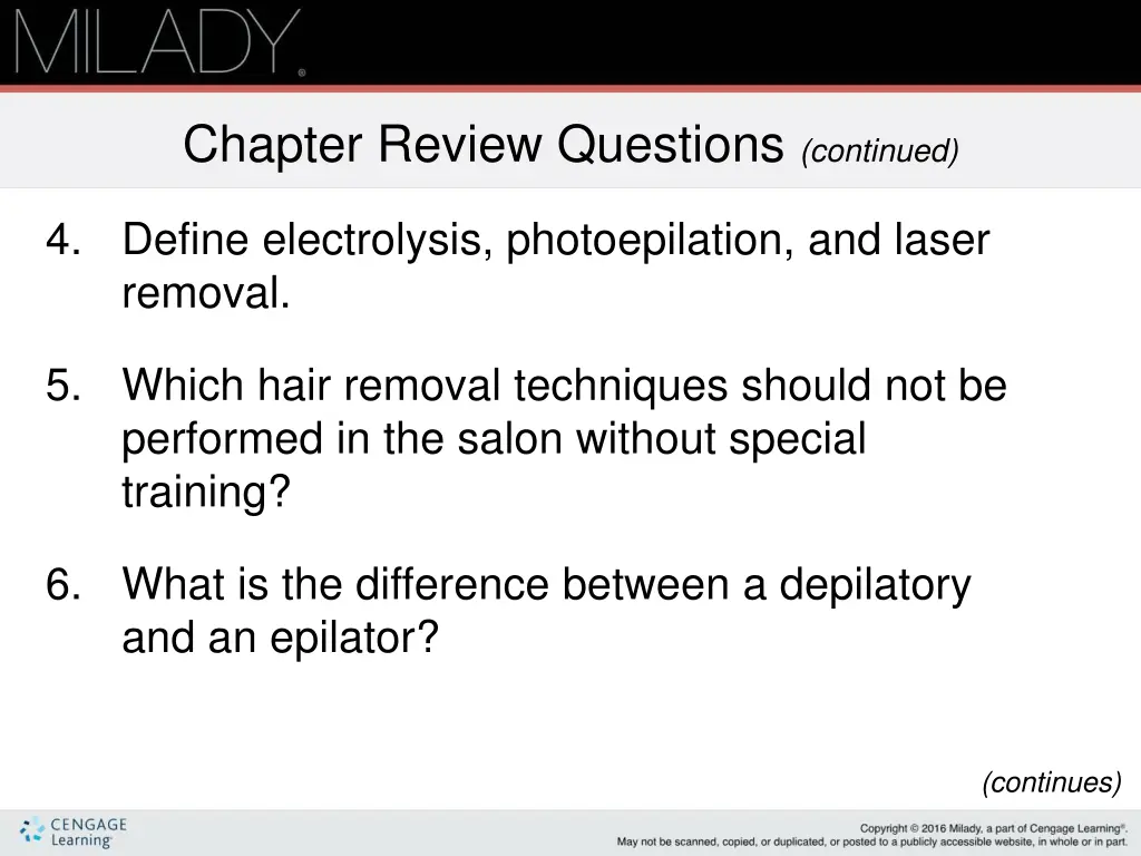 chapter review questions continued
