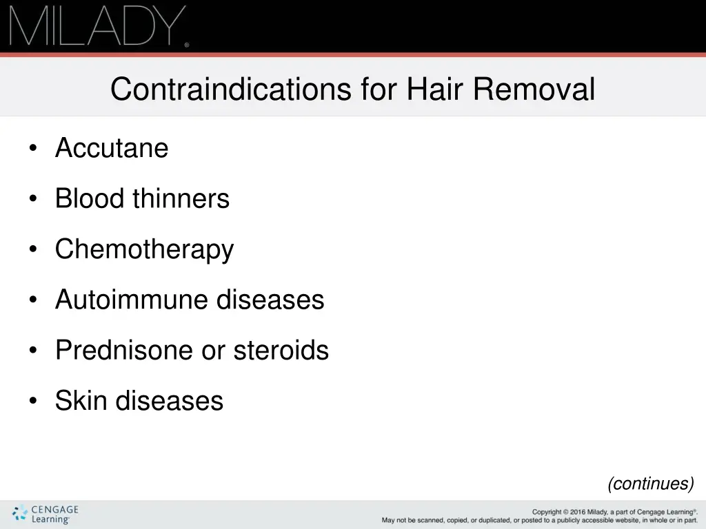 contraindications for hair removal