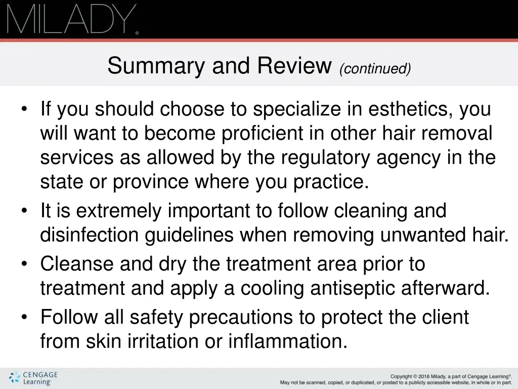 summary and review continued