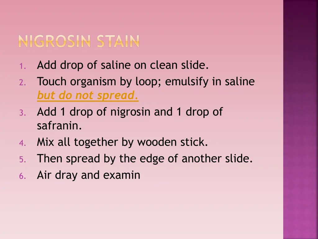 nigrosin stain