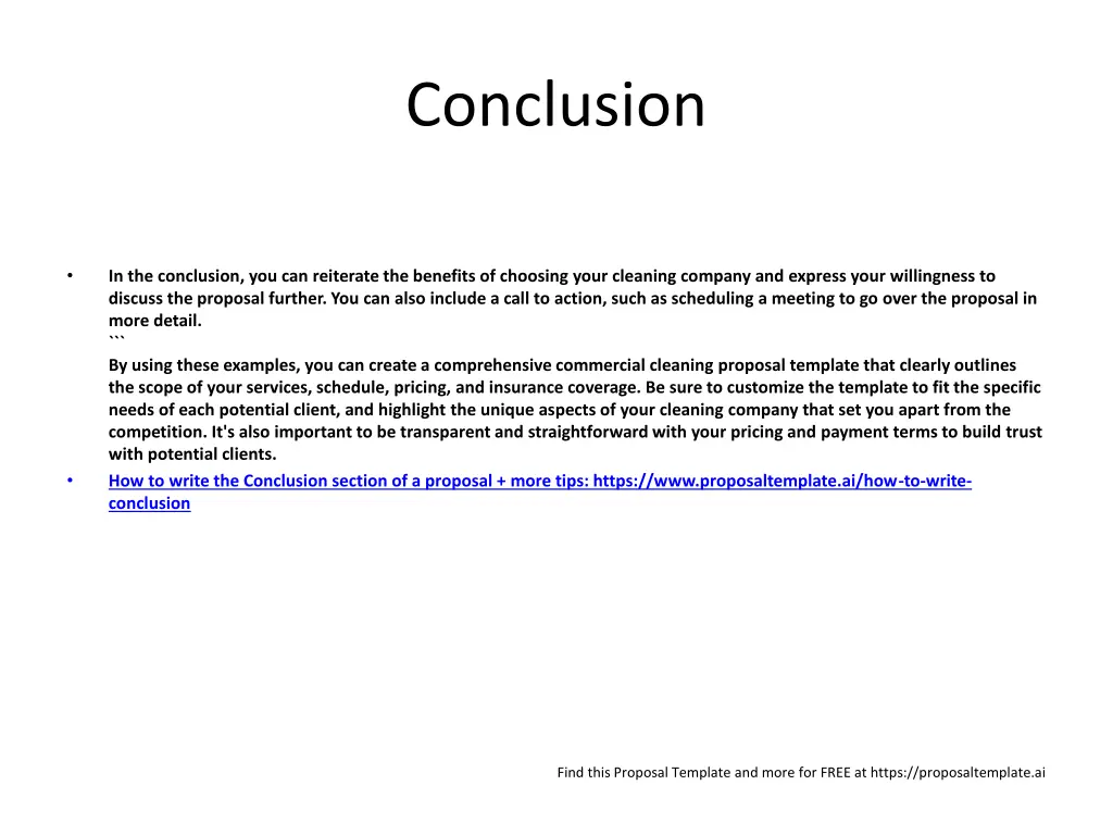 conclusion