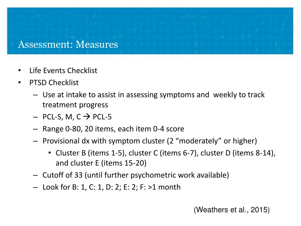 assessment measures