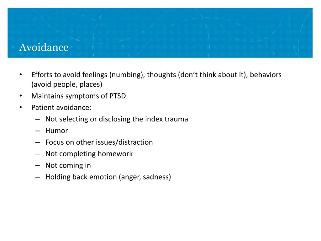 avoidance