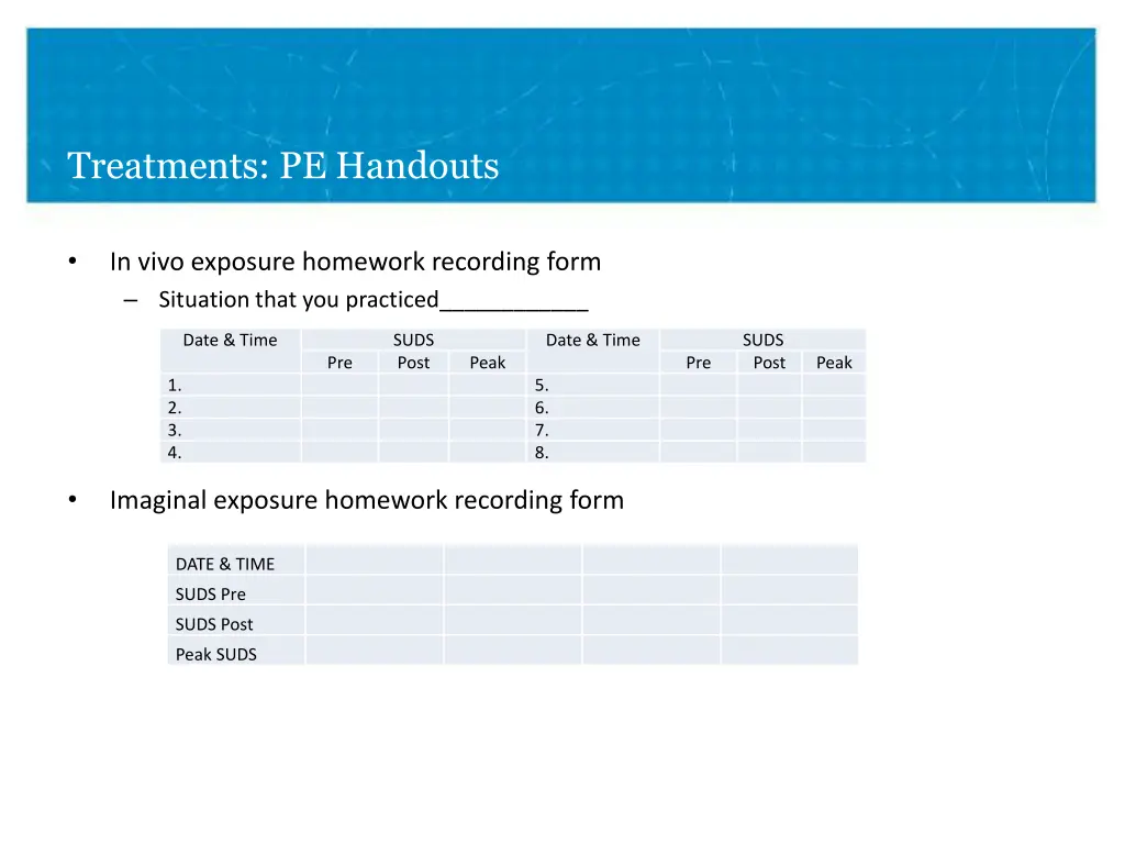 treatments pe handouts