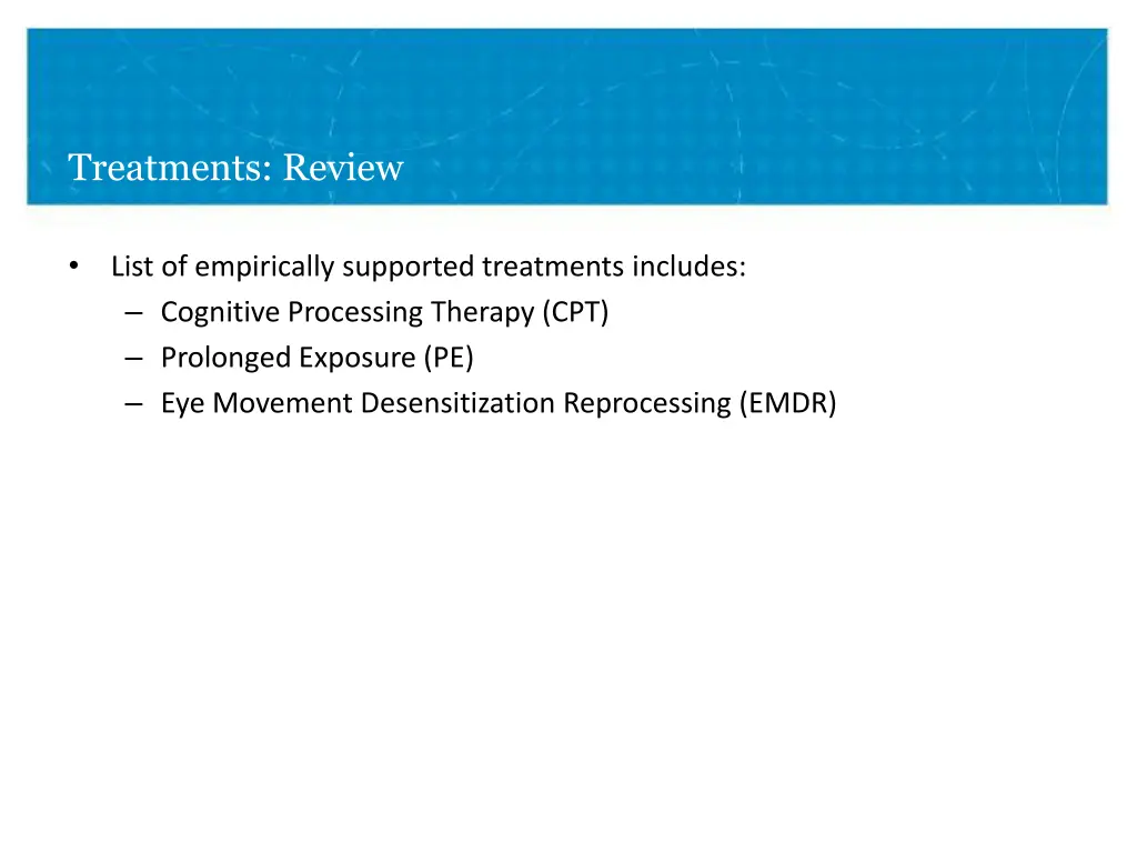 treatments review