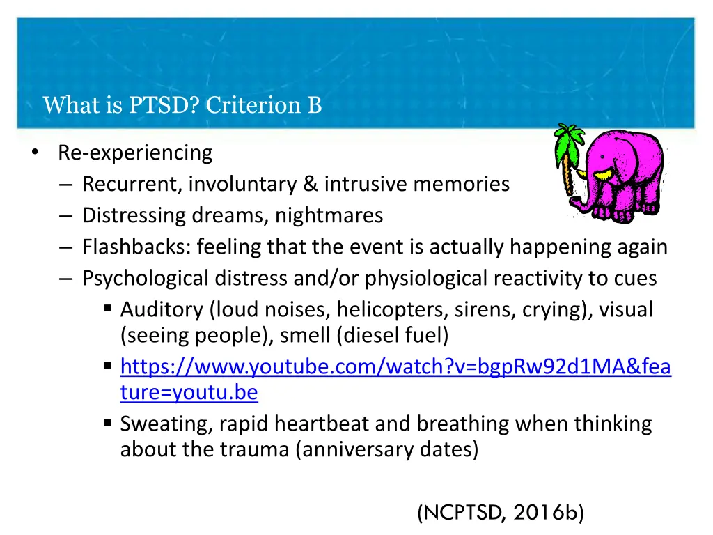 what is ptsd criterion b