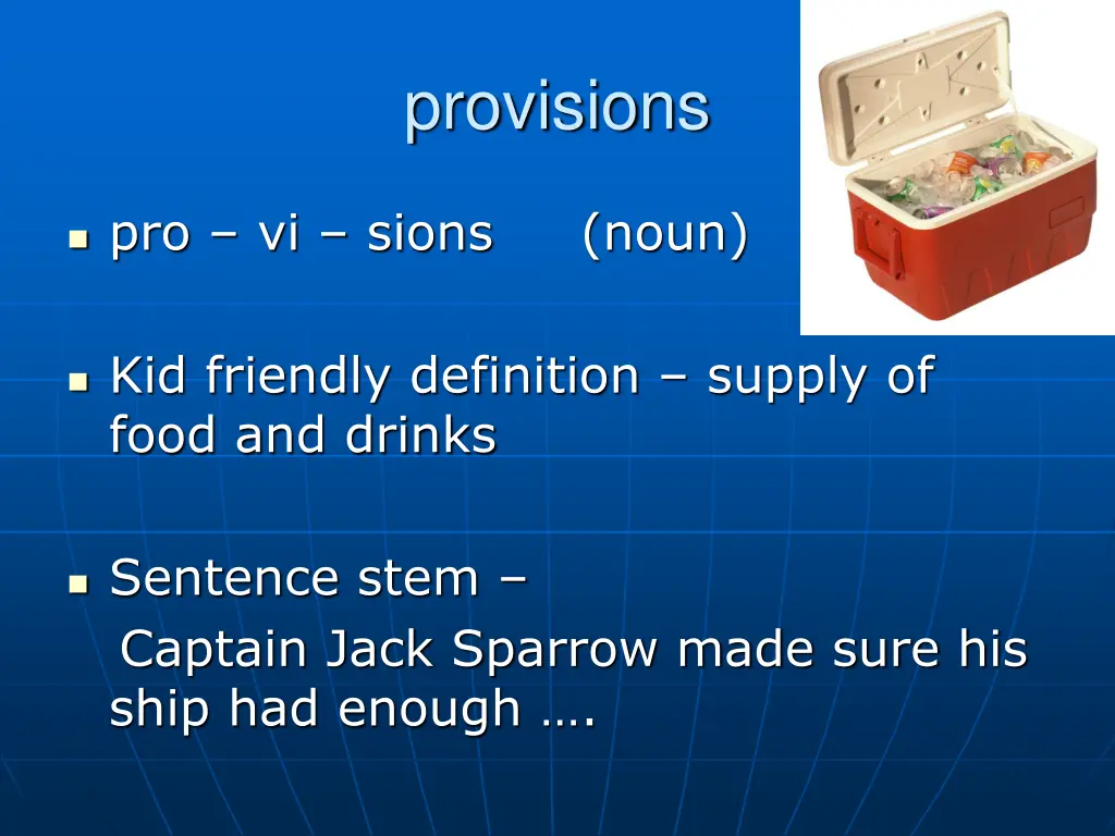 provisions