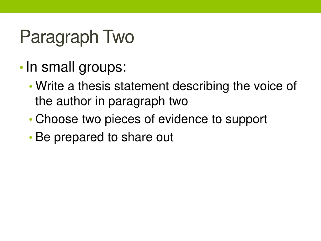 paragraph two