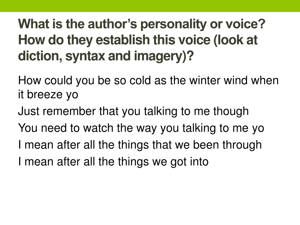 what is the author s personality or voice 1