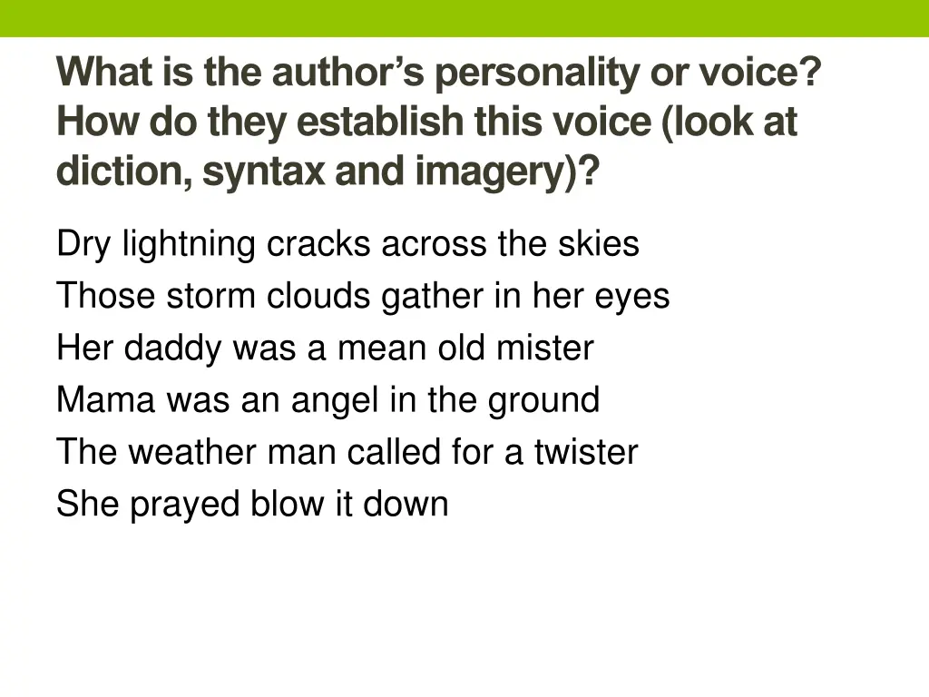 what is the author s personality or voice