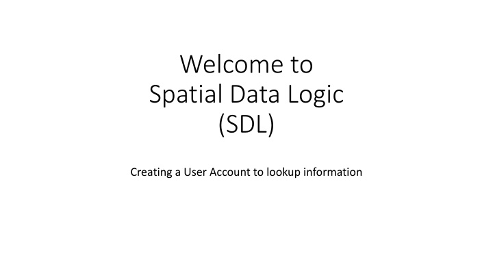welcome to spatial data logic sdl