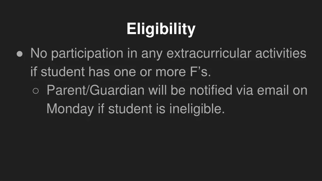 eligibility