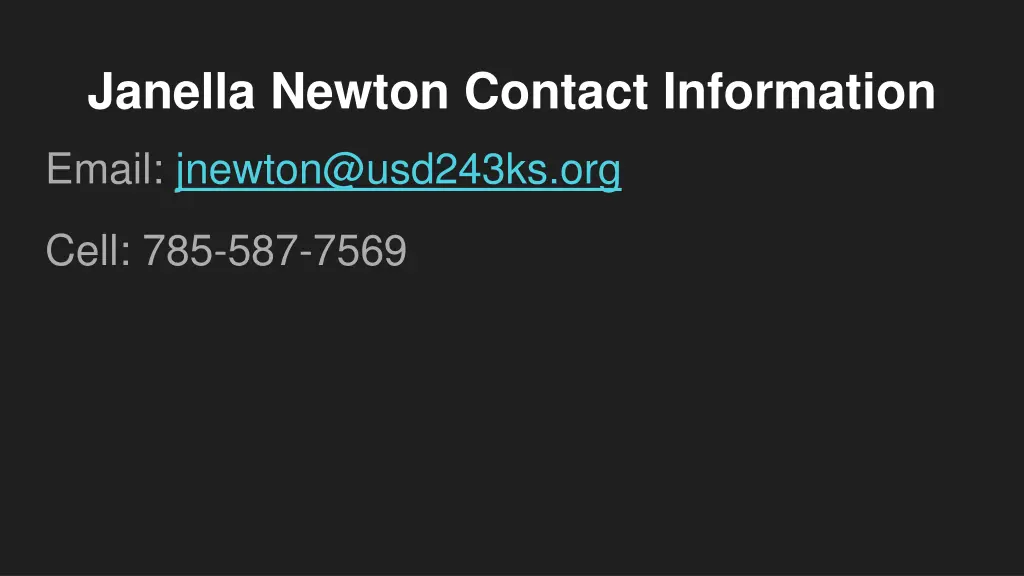 janella newton contact information