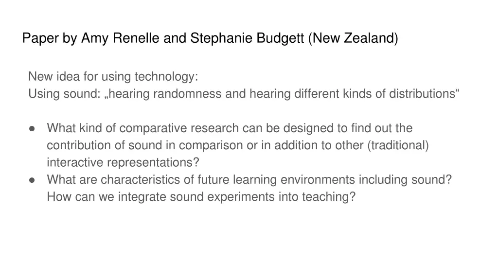 paper by amy renelle and stephanie budgett