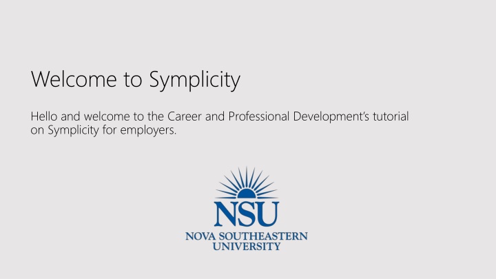 welcome to symplicity