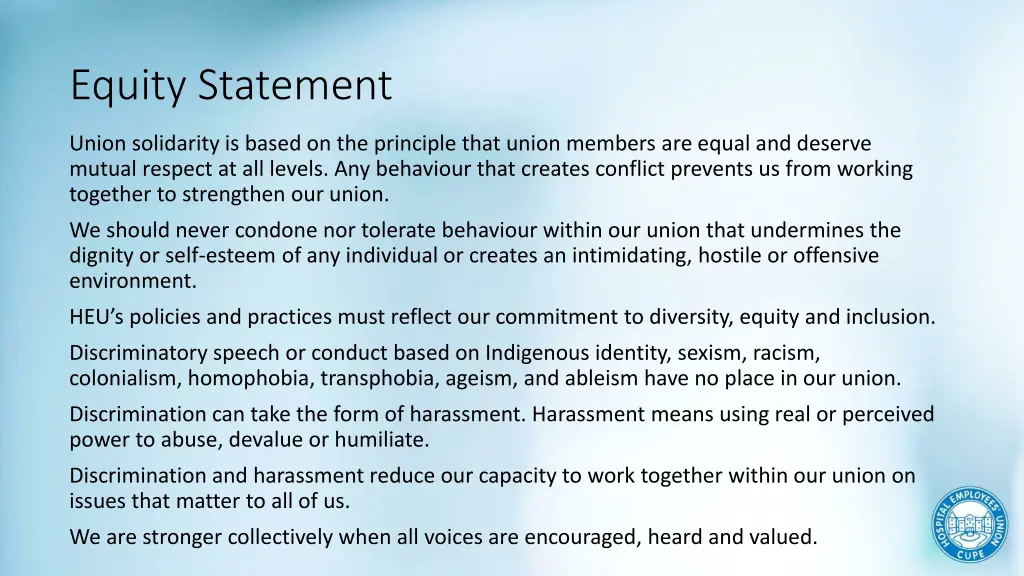 equity statement