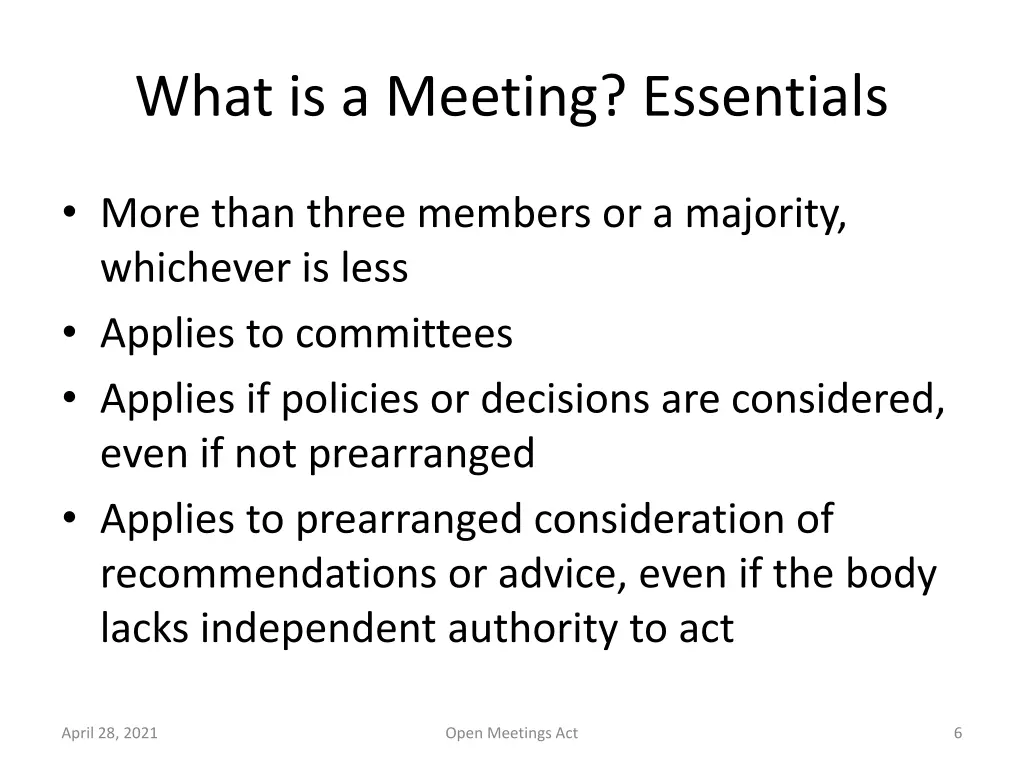 what is a meeting essentials