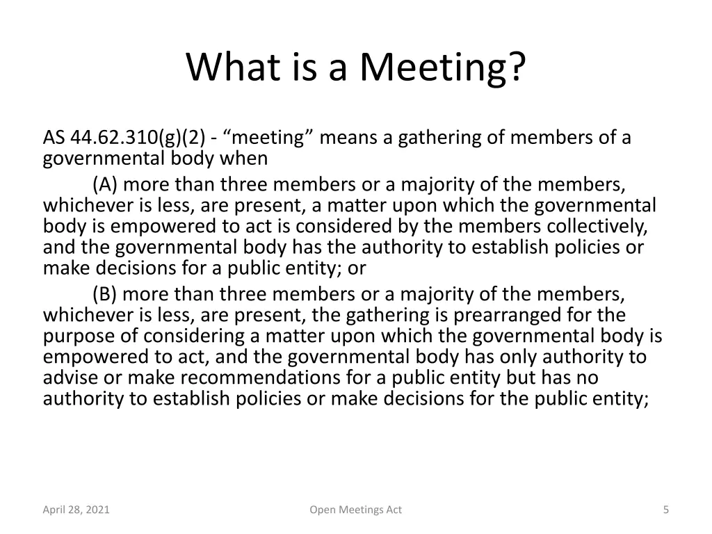 what is a meeting