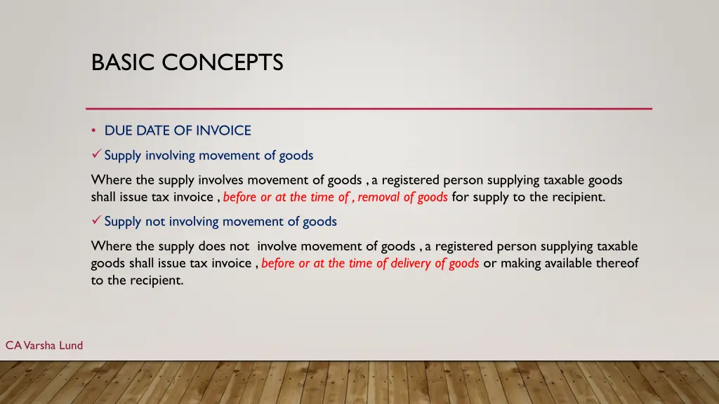 basic concepts