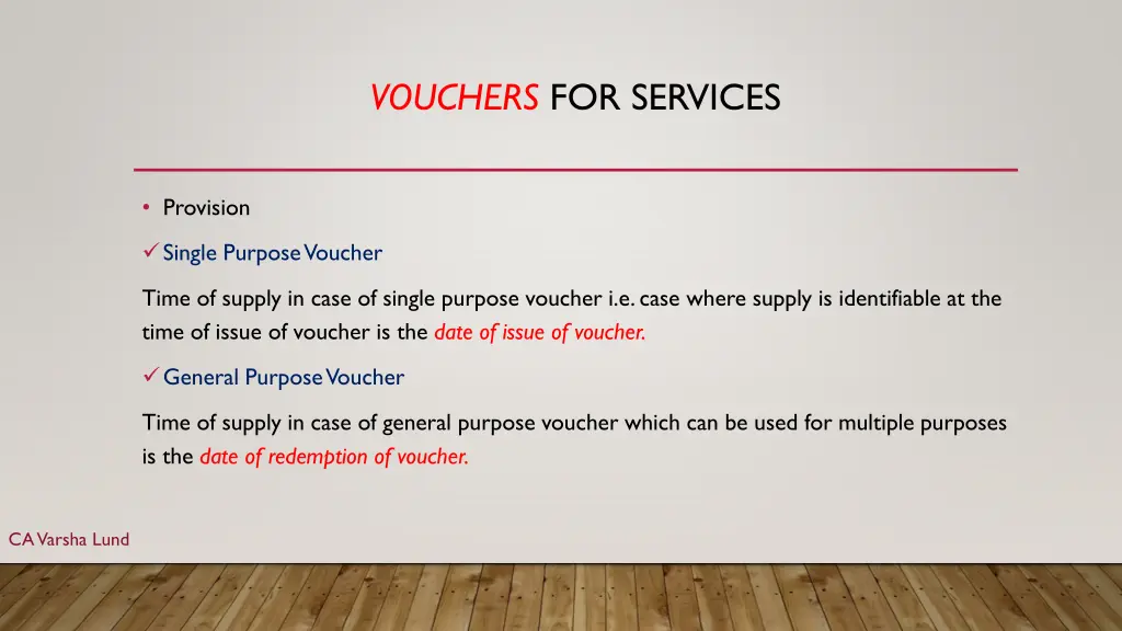 vouchers for services