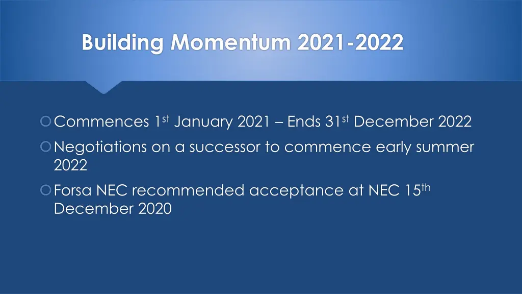 building momentum 2021 2022