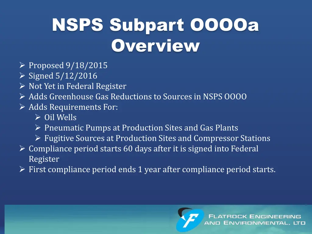 nsps subpart ooooa overview proposed 9 18 2015