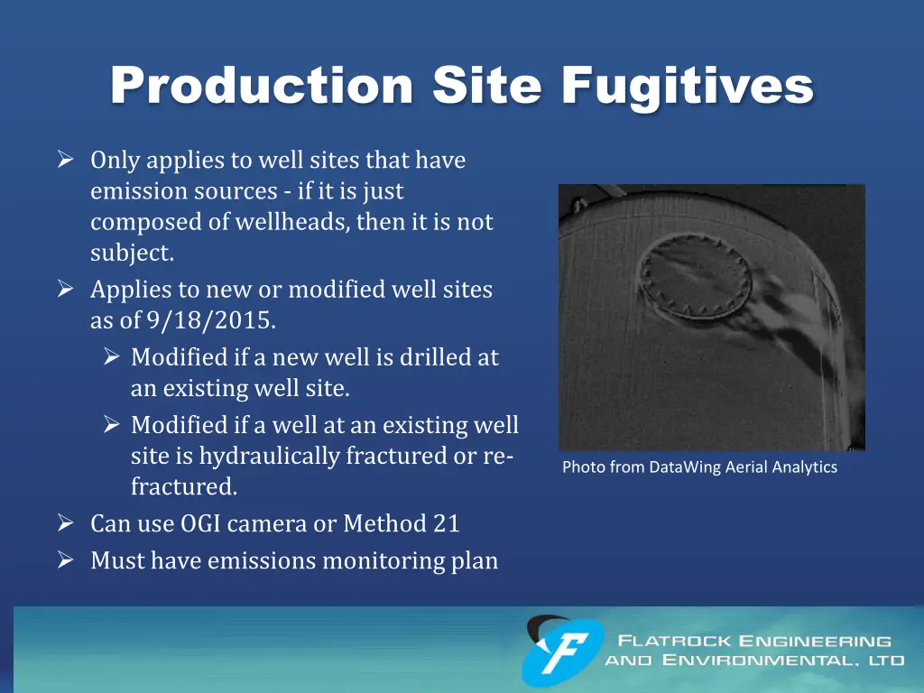 production site fugitives