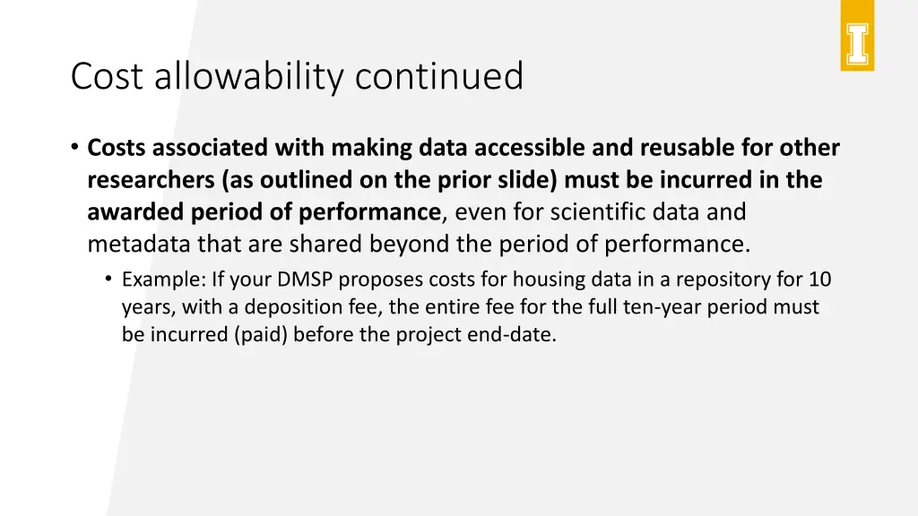 cost allowability continued