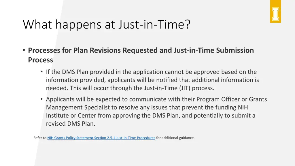 what happens at just in time