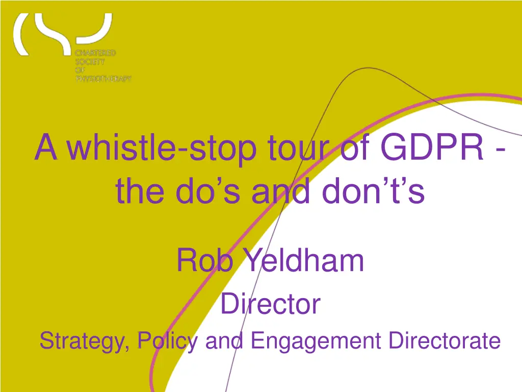a whistle stop tour of gdpr the do s and don t s