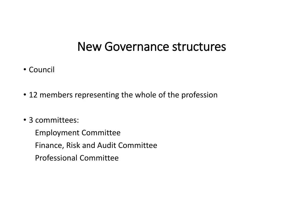new governance structures new governance