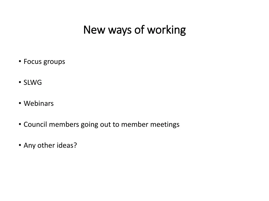 new ways of working new ways of working