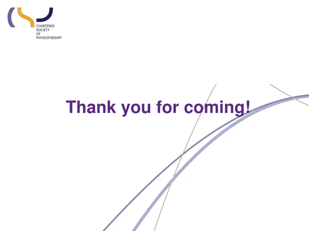 thank you for coming