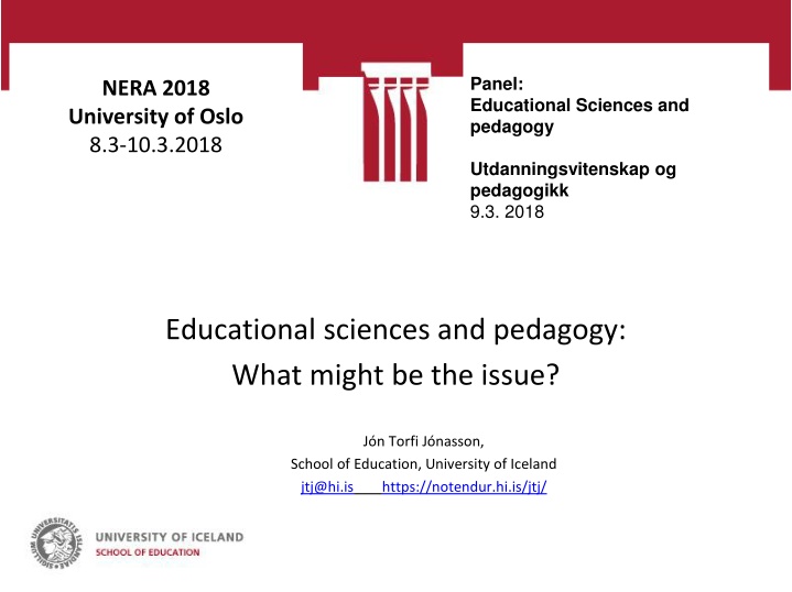 panel educational sciences and pedagogy