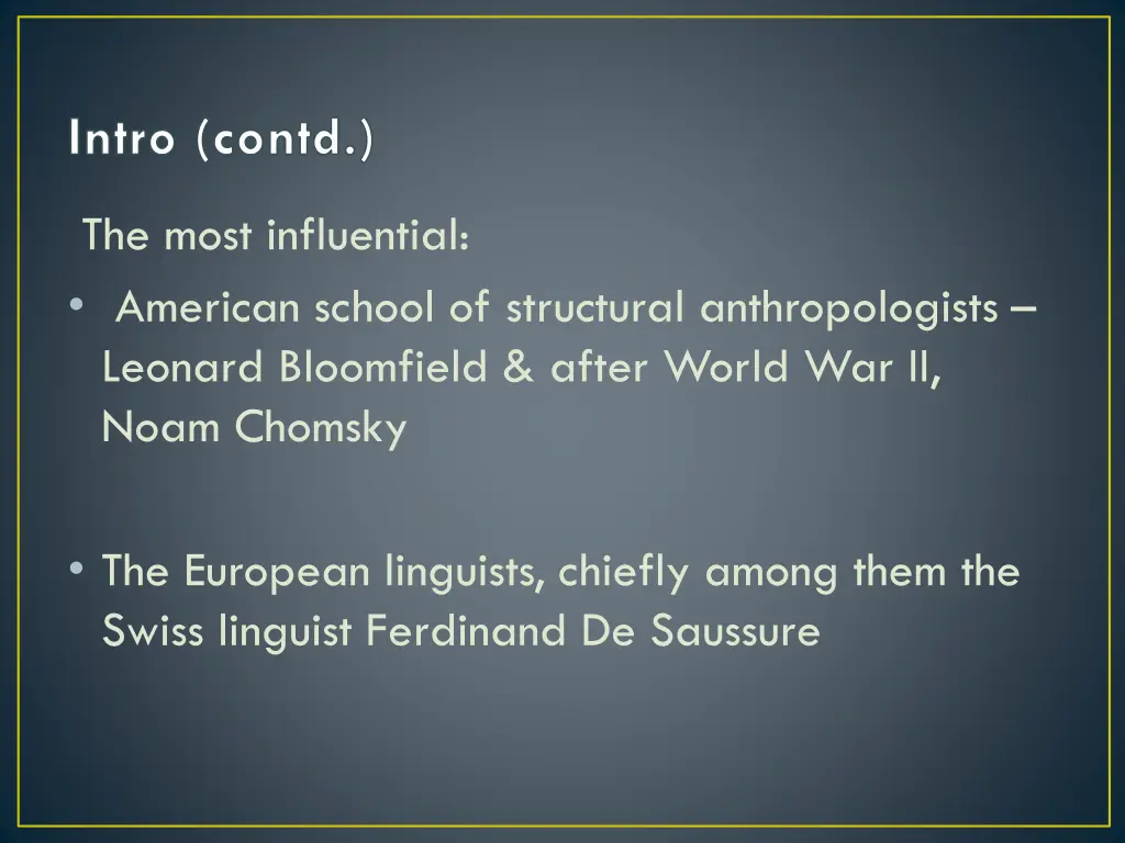 intro contd