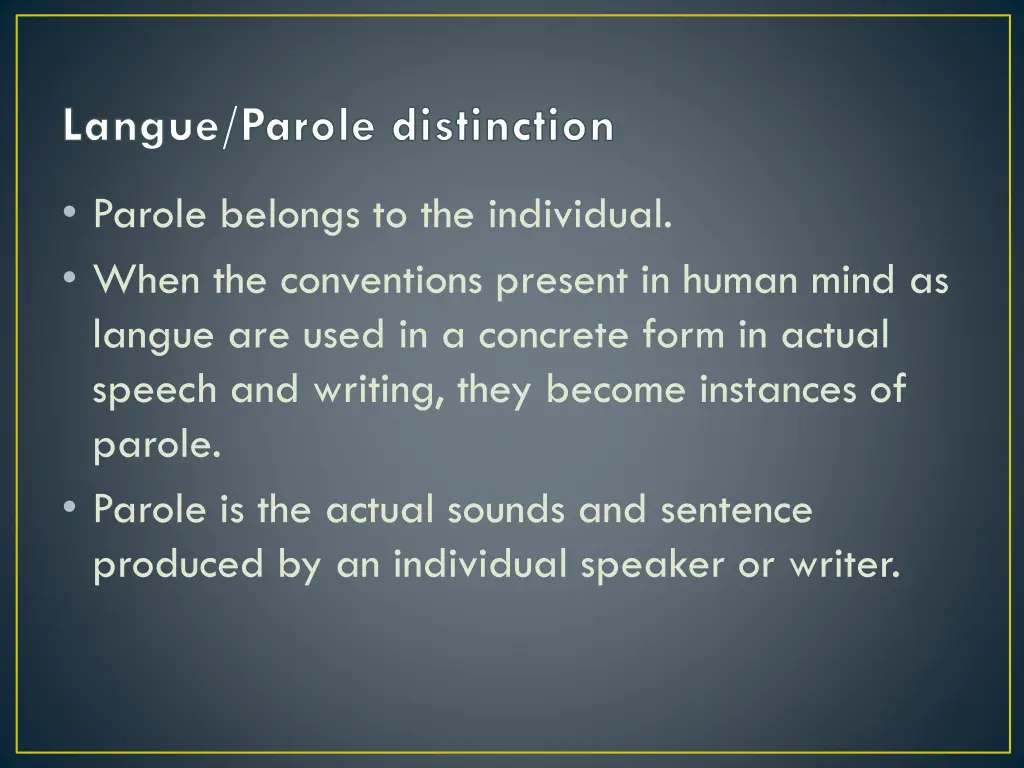 langue parole distinction 1