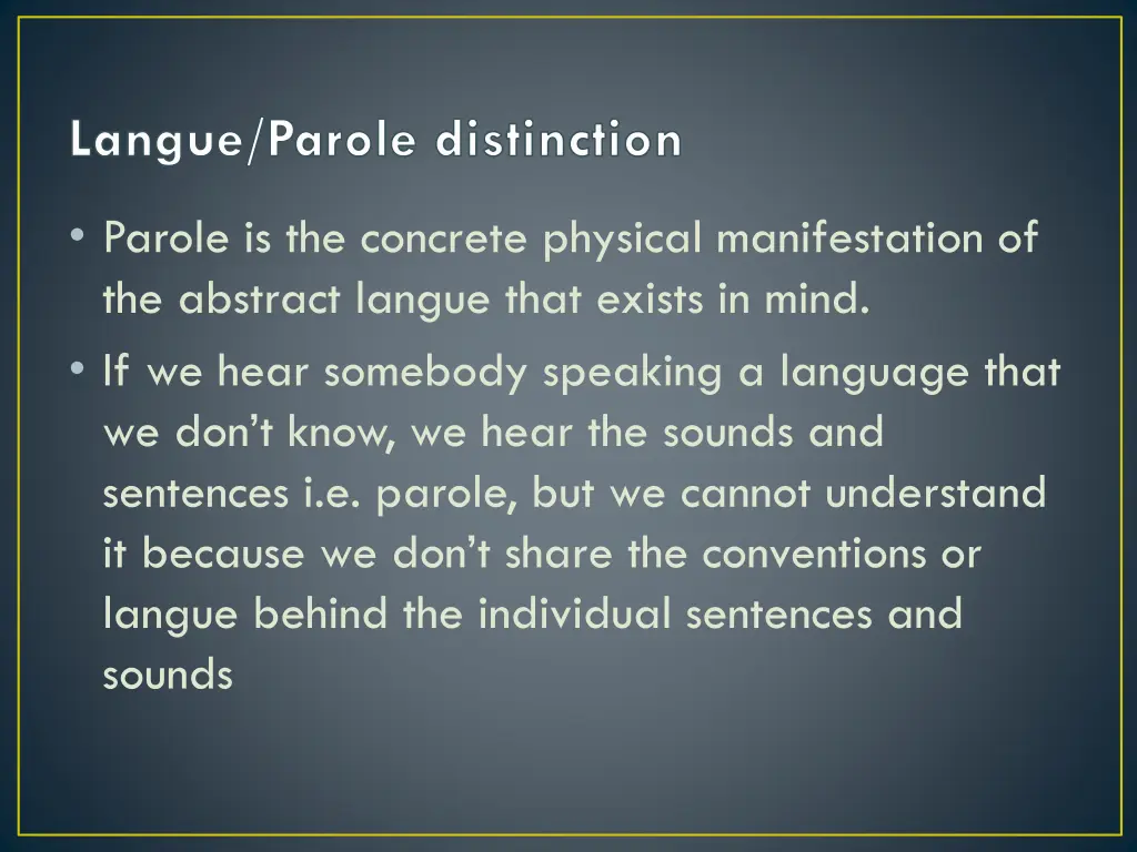 langue parole distinction 2
